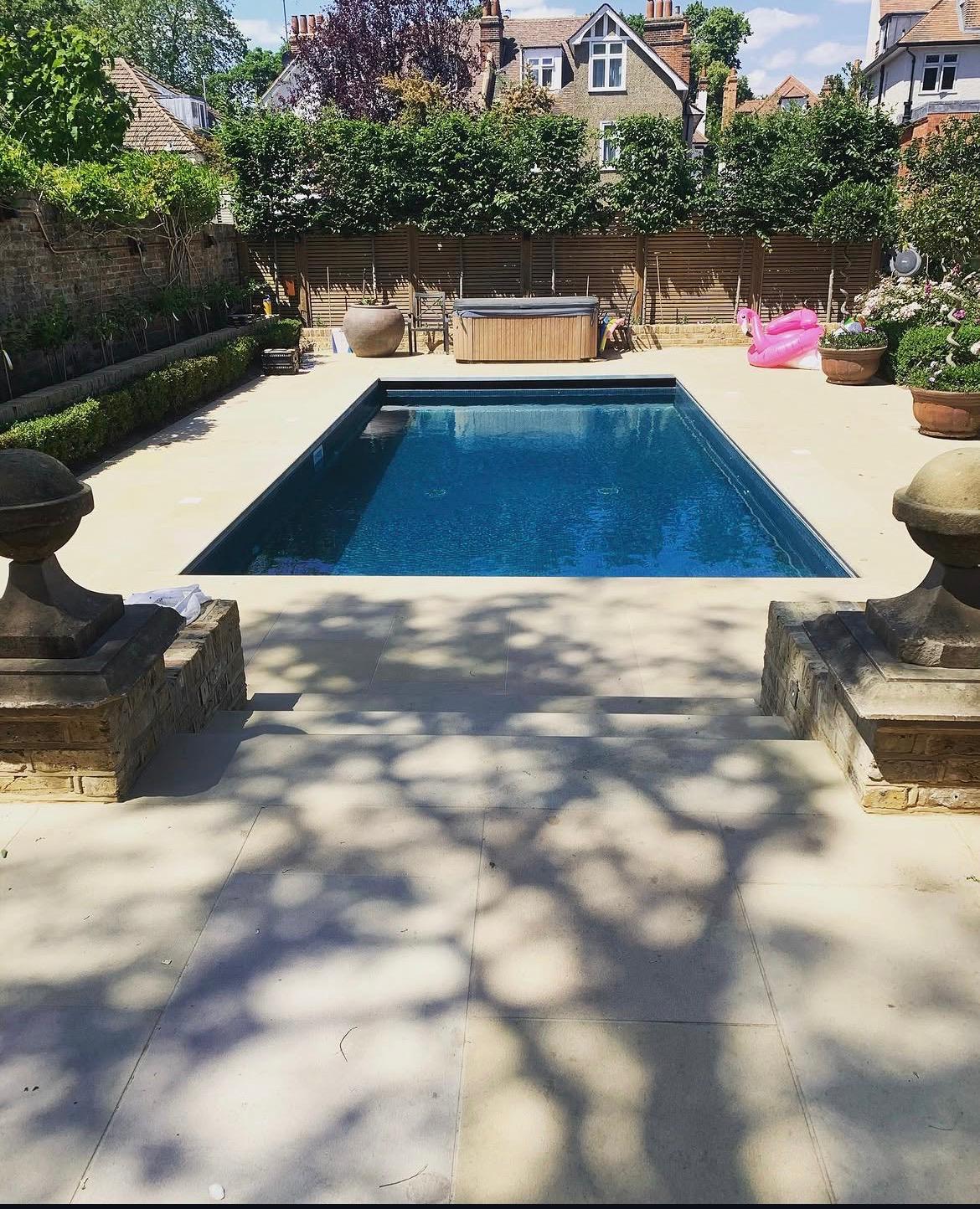 Completed porcelain terrace